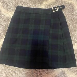 Green Plaid Skirt
